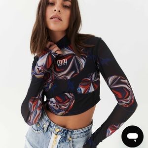 KSUBI X PE NATION CROPPED L/S SHIRT